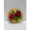 Image 1 : Chalk Flowers, Red Roses on Branch 7"Diameter