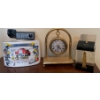 Brass Quartz Hanging Clock 10T w/ Adult Humor Liquor Decanter & More