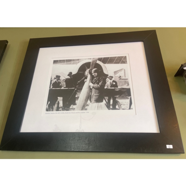 Glen Bow Archive Museum A463-16 Miss Katherine Stinson & Airplane 1916 30 x 25