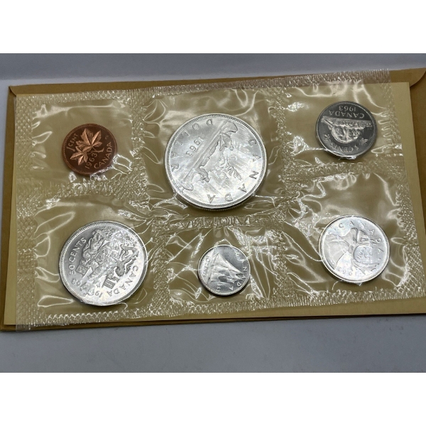 1963 Canadian Uncirculated Coin Set 43g 80% Silver