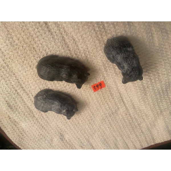 Wolf Original Soapstone Carvings Bears (3)