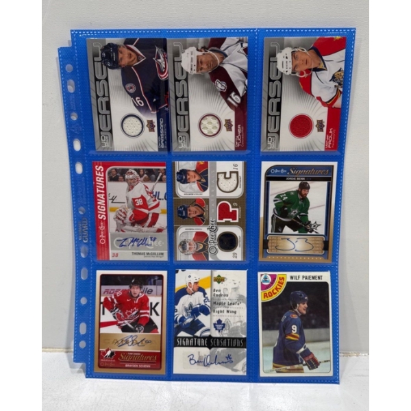 Binder Sleeve of NHL Cards - Various Years