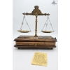 Image 5 : Antique Balance Scale,  Early 19th Century, Used For Weighing Gold, Silver Coins, 13''H 11''W INCHES