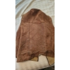 Image 5 : Brown Suede and Sherpa-Lined Vest with Zipper Closure