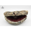 Image 2 : "Basin Theology" Contemporary Rustic Stoneware Statue w/ Deep Red Inner Glaze 6''*11''INCHES