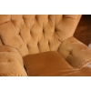 Image 2 : Rose Velour Upholstered Rocker Chair 37 w 34 h