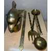 Image 2 : Retro Telephone Table 31x25x27 w/ Brass Dolphin Bell Chrome Floor Lamp & More