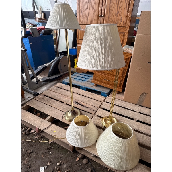 Brass Lamps x 4
