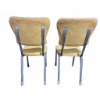 Image 3 : Chrome and Yellow Vinyl Kitchen Chairs