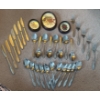 Image 1 : Decorative Floral Pattern Flatware Set w/ Miniature Petite Point Botanical Art 4.5"tall