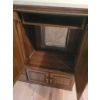 Image 4 : Media Cabinet with Glass Display, Adjustable Shelves, and Drawers
