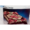 Image 1 : Mink Floral Print Queen Comforter w/ Assorted Throw Pillows 