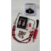 Image 1 : Vintage Jewelry Collection Featuring Earrings, Ring, Brooch, Necklace, and Accessories
