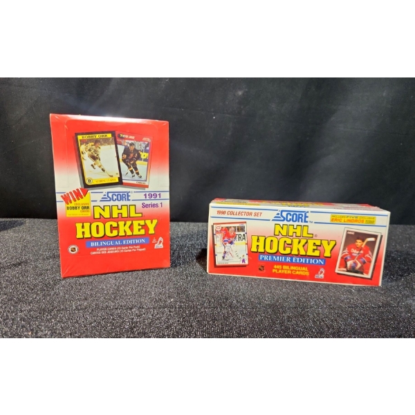Score NHL Bilingual Edition - 1990 Collection Set & 1991 Series 1 Card Packs Set