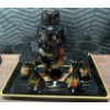 Image 1 : Japanese Black Lacquered Barware Set with Tray, Shaker, and Martini Glasses
