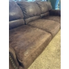 Image 3 : Large Thick Leather Couch, Well Loved But Great Quality - 89W, 35D, 34T 