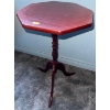 Image 2 : Round Mirror 40"diameter & Small Cherry Wood Side Table