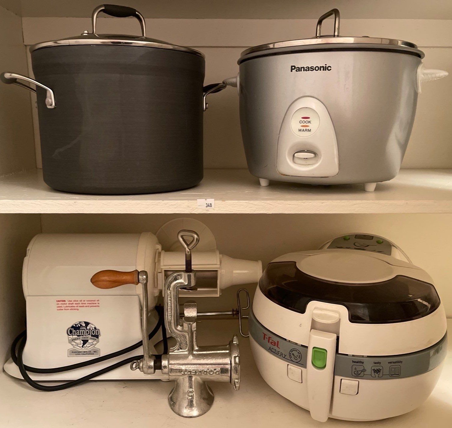 Appliance Collection Slow Cooker, Rice Cooker, Cambion Meat Grinder