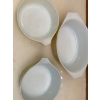 Image 4 : Set of three Vintage Pyrex Casserole Dishes Pyrex Golden Wreath 043
