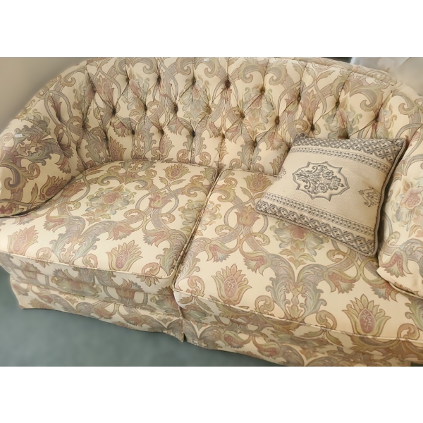 Two Seater Sofa w/ Paisley Pattern 57 W, 37 D, 28 T