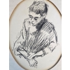 Image 3 : ''By Hench'' Original Drawing For A Portrait 16"x19" INCHES.