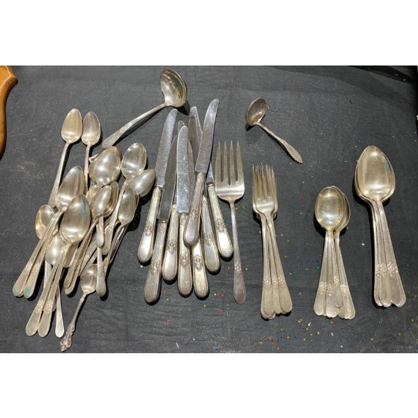 Box Full of Stainless Steel Utensils 