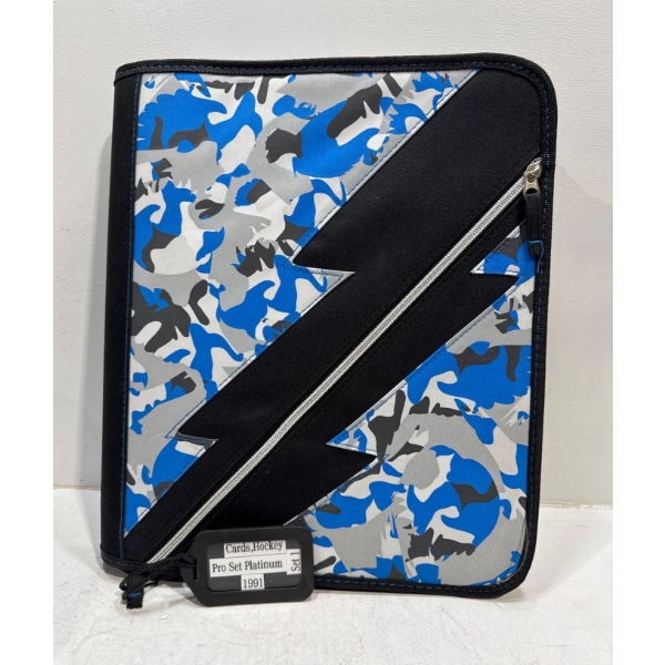 Binder of Pro Set Platinum 1991 Hockey Cards