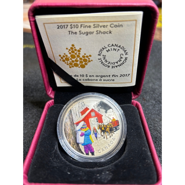 2017 $10 The Sugar Shack - Pure Silver Coin 15.87g RCM 