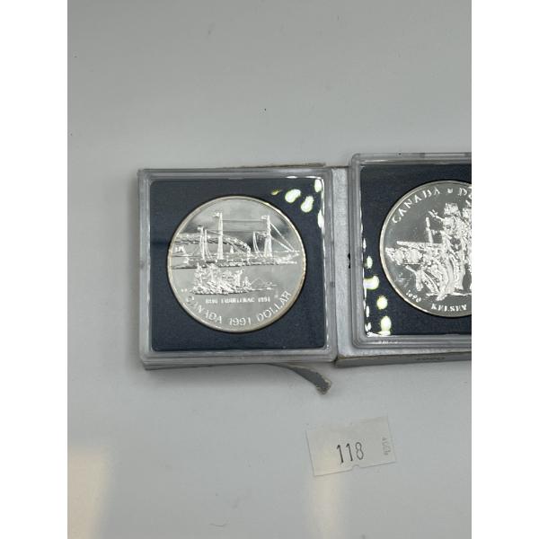 1990 Kelsey/1991 Frontenac .50 Silver Dolars