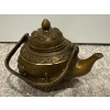 Image 3 : Brass  Antique Decorative Chinese Teapot w/ Made in India Brass Bowl (7W) 