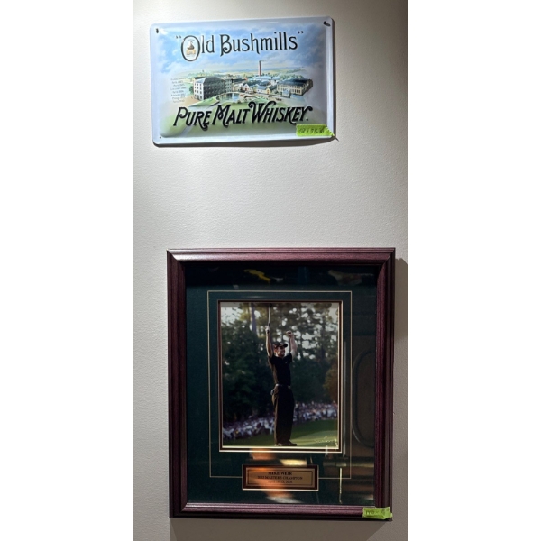 Framed Commemoritive Photo Of Mike Weir & His Victory At 2003 Master's Tournement