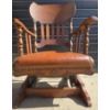 Image 2 : Antique Solid Wood Rocker Chair (Short Seat H-16")