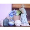 Image 2 : Decorative Lot Featuring Ceramic Figurine, Vases, and Pottery Pieces