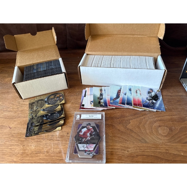 Large Collection of Hockey Cards - Upper Deck, Ice, Signed Valeri Bure Card 