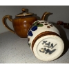 Image 5 : Hand Painted Folk Art - Peace Pipe Stoneware Pottery Kitchen Contraptions & More
