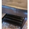 Image 4 : Faux Leather Bench w/ Slatted Lower Shelf 39 W, 20 D, 18 T 
