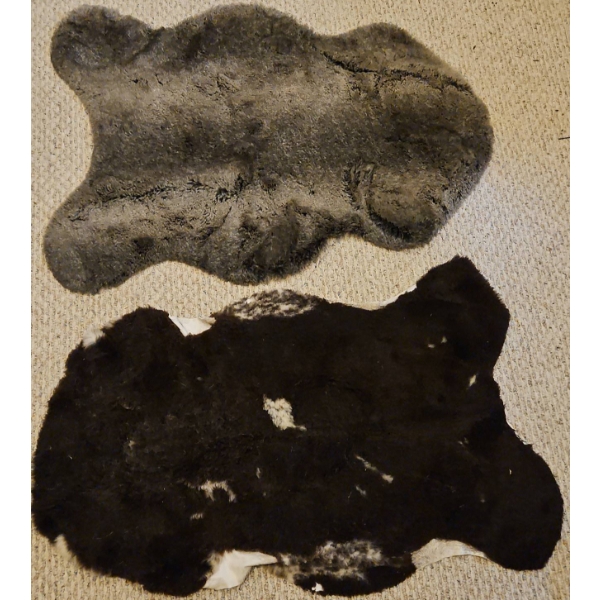 Sheepskin Rugs in Black and Grey