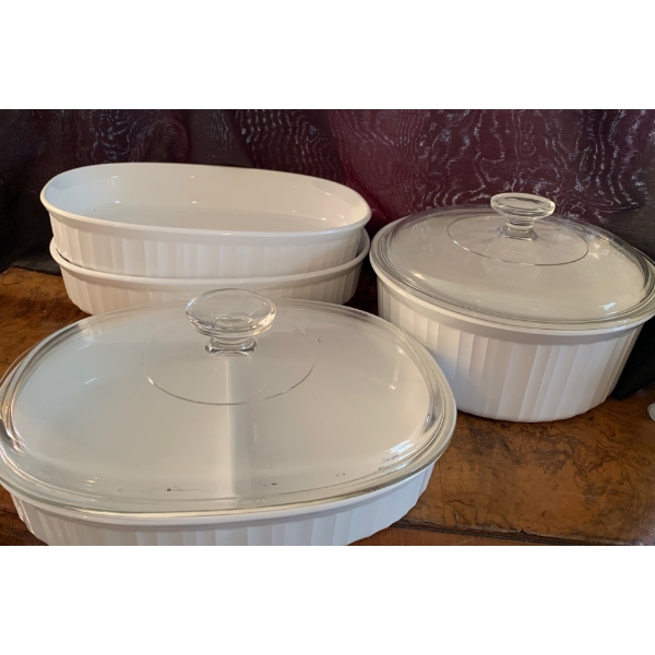 French White Corning Ware Collection