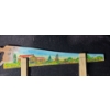 Image 2 : Artist: M.Osborne- Painted: Saw 30" W, Mailbox 16 X 7.5 (Not Incl. Hooks), Saw Blades, Pan 7 X 14 