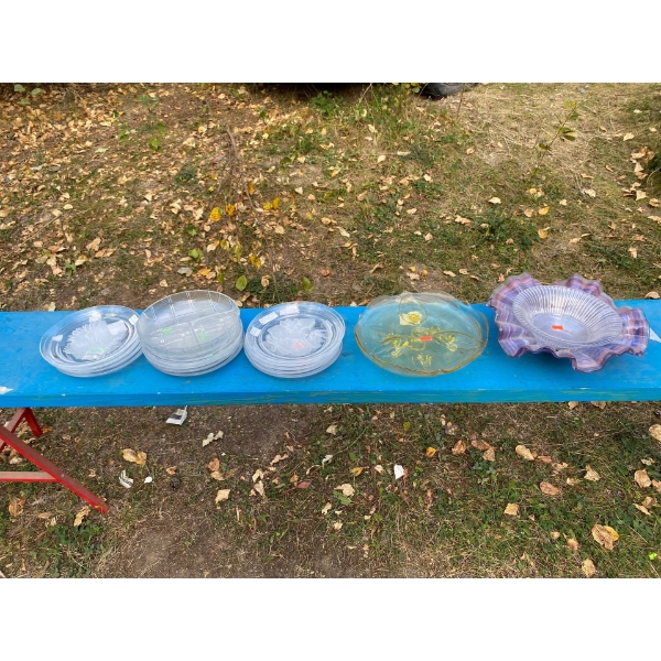 Frosted Design Glass Plates