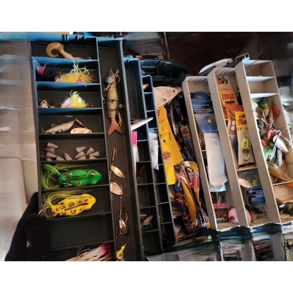Tackle Box Full of Lures, Also Includes Empty Tackle Box and Cooler Bag