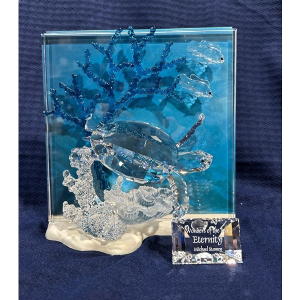 Swarovski Crystal Wonders of the Sea - Eternity (Turtles) 7.5H with Original Box