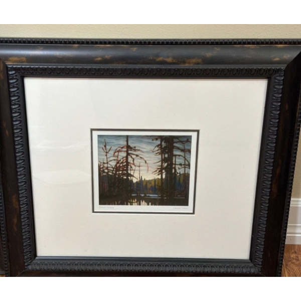 "Beaver Swamp", Artist: Lauren Harris, 19.5 X 17.5, Framed Under Glass