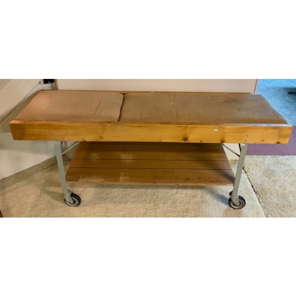 Vintage Massage Table on Casters