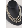 Image 4 : Vintage 1940s Three Strand Crystal Necklace with Faceted Beads
