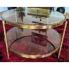 Image 3 : Mid Century Italian Brass Round Bar - Occasional Table 