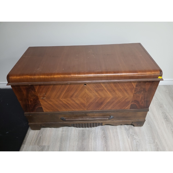 Cedar- lined chest with drawer (bottom won't properly open) - 39W, 18D, 24T