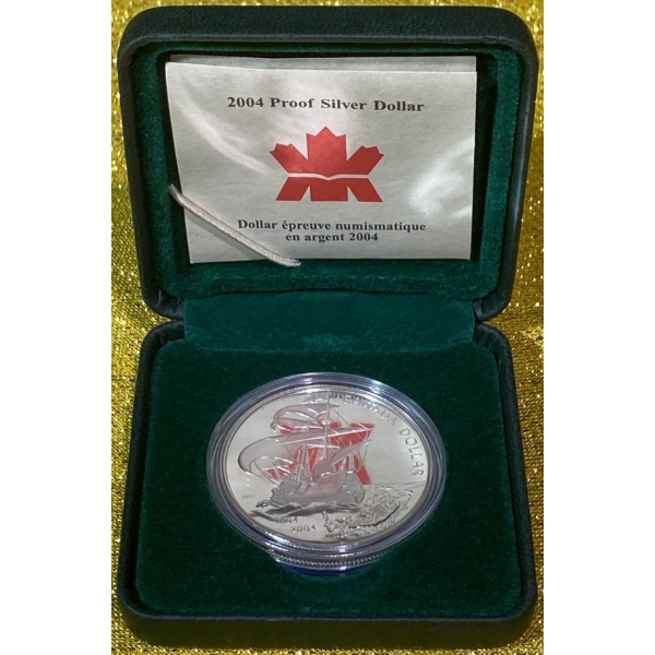 2004 Canadian 400th anniversary of French Settlement 99.99% Silver Coin, 25.175 grams