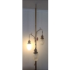 Image 1 : Vintage Tension Bar w/ Three Globe Lights 96 T as Pictured, Tension Adjusts Height 