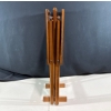 Image 2 : 2 Wooden TV Trays and Stand 18Wx14.75Dx24.5H